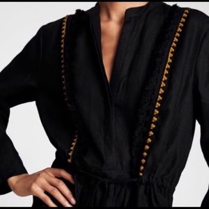 Zara Black Linen Dress